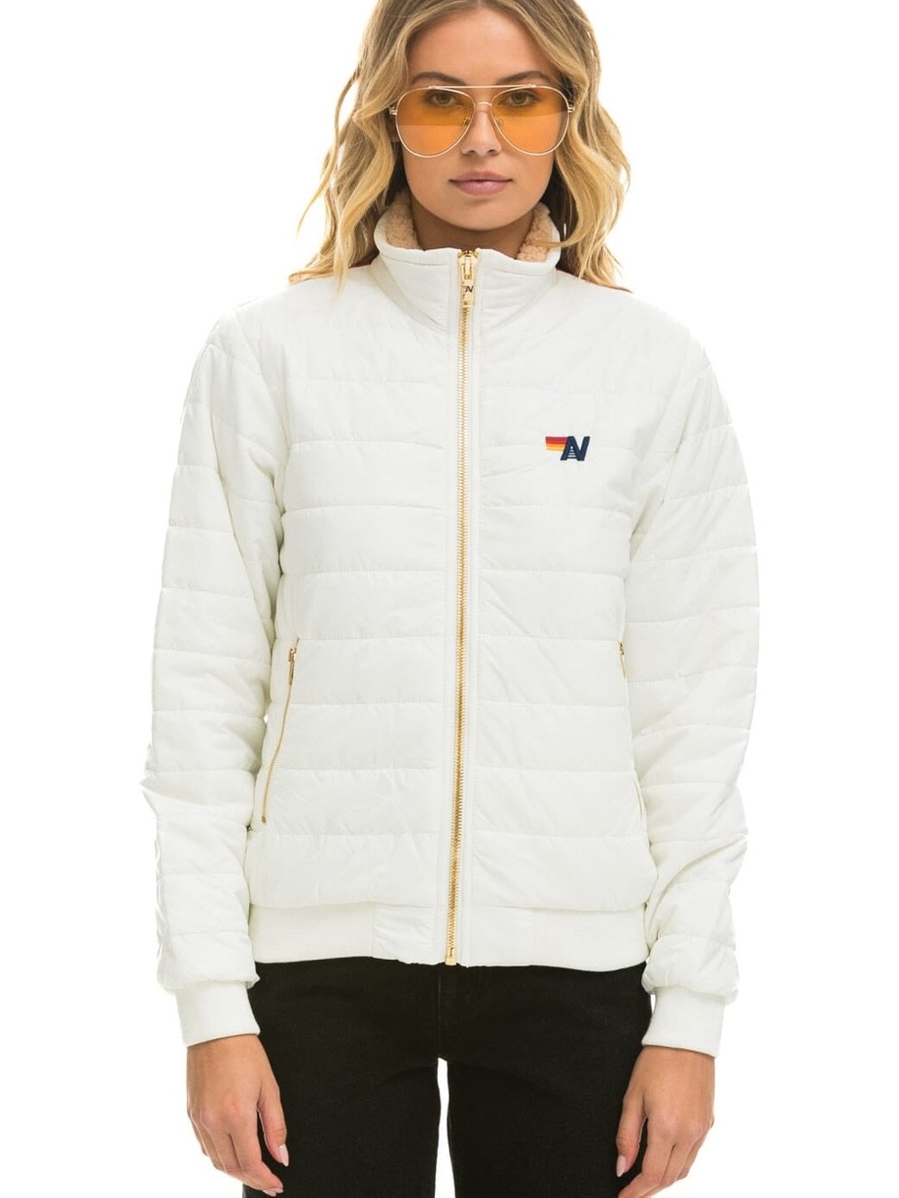 Aviator Nation Sunburst Jacket - White - Size Small - Unworn